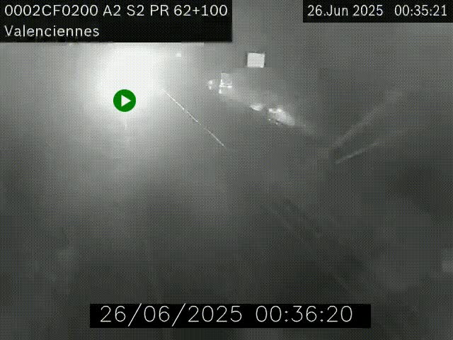 <h2>Webcam autoroute A2 à Valenciennes. Vue orientée vers Maubeuge et Mons (Belgique)</h2>