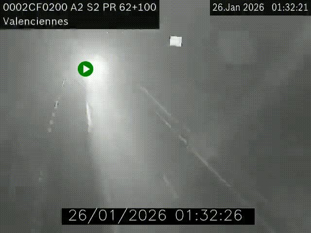 <h2>Webcam autoroute A2 à Valenciennes. Vue orientée vers Maubeuge et Mons (Belgique)</h2>