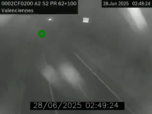 <h2>Webcam autoroute A2 à Valenciennes. Vue orientée vers Maubeuge et Mons (Belgique)</h2>