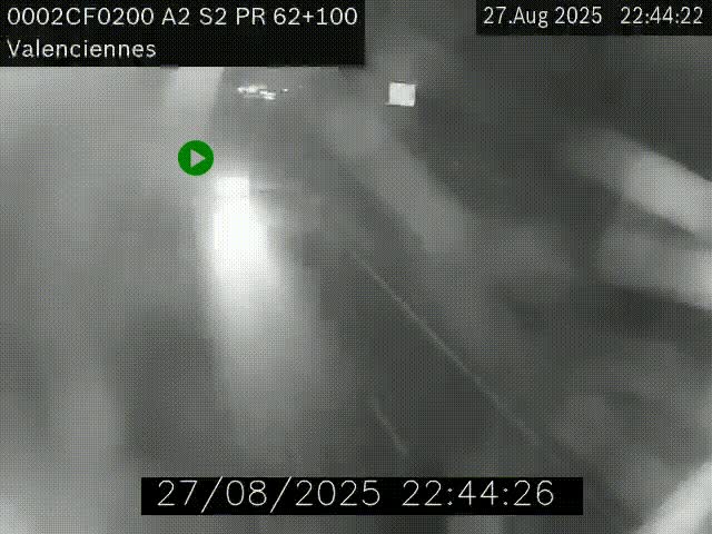 <h2>Webcam autoroute A2 à Valenciennes. Vue orientée vers Maubeuge et Mons (Belgique)</h2>