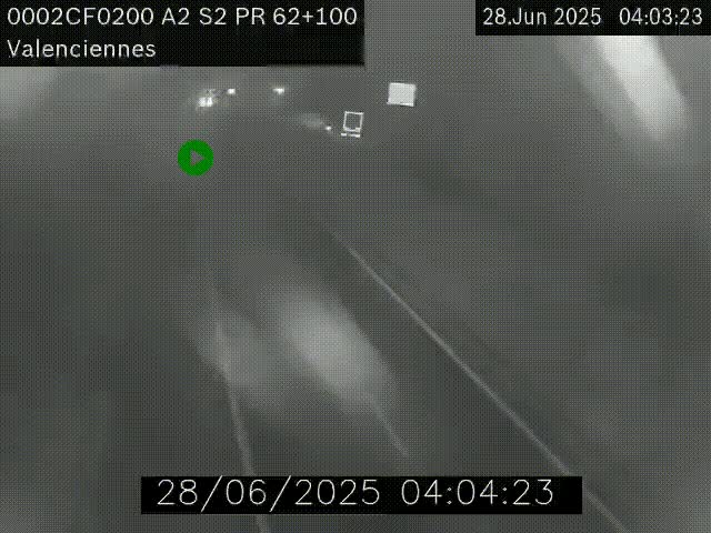 <h2>Webcam autoroute A2 à Valenciennes. Vue orientée vers Maubeuge et Mons (Belgique)</h2>