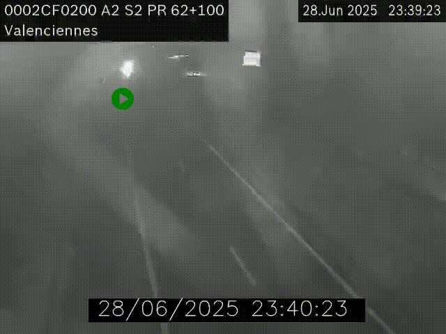 <h2>Webcam autoroute A2 à Valenciennes. Vue orientée vers Maubeuge et Mons (Belgique)</h2>