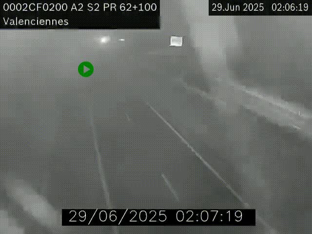 <h2>Webcam autoroute A2 à Valenciennes. Vue orientée vers Maubeuge et Mons (Belgique)</h2>