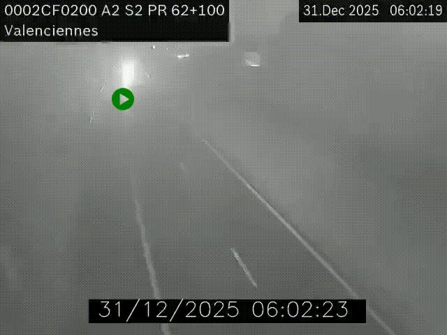 <h2>Webcam autoroute A2 à Valenciennes. Vue orientée vers Maubeuge et Mons (Belgique)</h2>