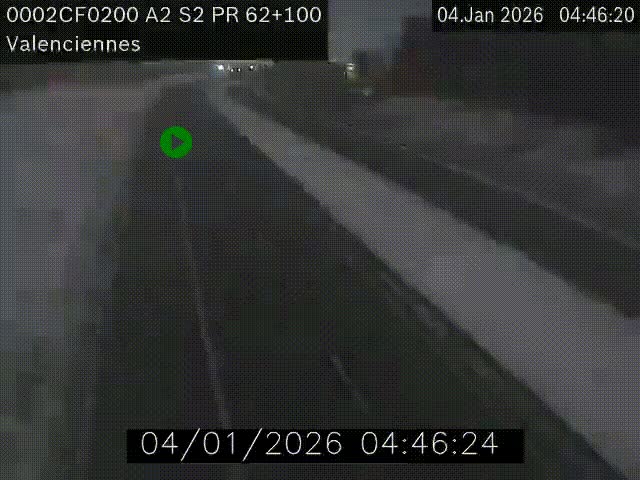 <h2>Webcam autoroute A2 à Valenciennes. Vue orientée vers Maubeuge et Mons (Belgique)</h2>