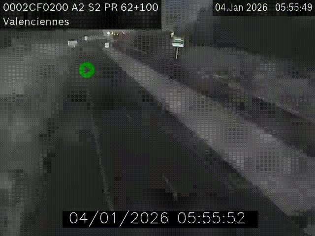 <h2>Webcam autoroute A2 à Valenciennes. Vue orientée vers Maubeuge et Mons (Belgique)</h2>