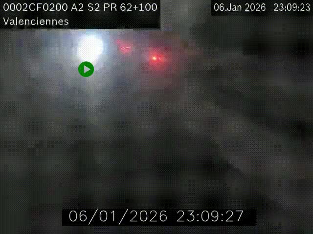 <h2>Webcam autoroute A2 à Valenciennes. Vue orientée vers Maubeuge et Mons (Belgique)</h2>