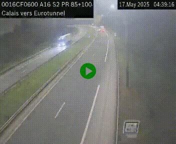 <h2>Webcam A16 à Calais en direction du Tunnel sous la Manche (Eurotunnel)</h2>