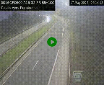 <h2>Webcam A16 à Calais en direction du Tunnel sous la Manche (Eurotunnel)</h2>