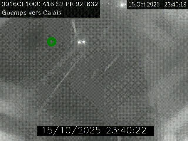 <h2>Webcam A16 juste après l'aire de repos d'Offekerque à Guemps. Vue orientée vers Calais</h2>