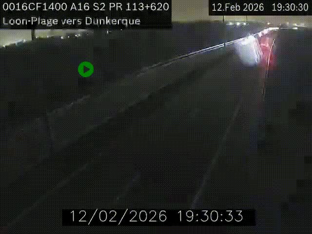 <h2>Webcam autoroute A16 à hauteur de Loon-Plage. Vue orientée vers Dunkerque et la Belgique.</h2>