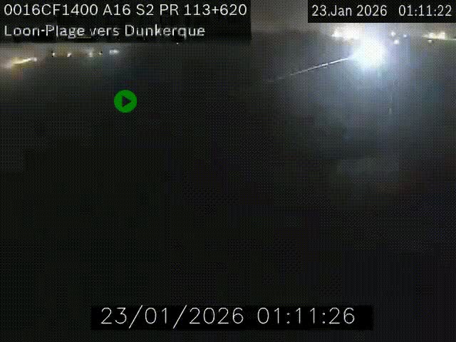 <h2>Webcam autoroute A16 à hauteur de Loon-Plage. Vue orientée vers Dunkerque et la Belgique.</h2>
