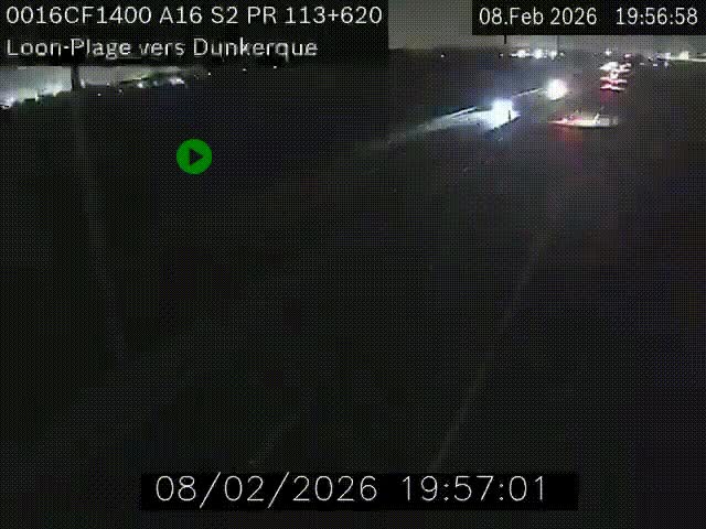 <h2>Webcam autoroute A16 à hauteur de Loon-Plage. Vue orientée vers Dunkerque et la Belgique.</h2>