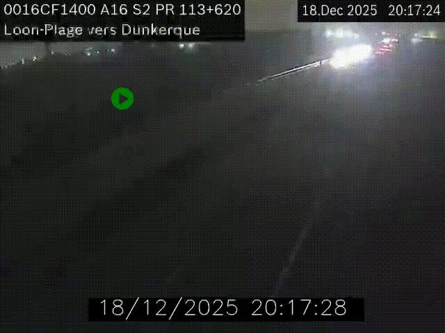 <h2>Webcam autoroute A16 à hauteur de Loon-Plage. Vue orientée vers Dunkerque et la Belgique.</h2>