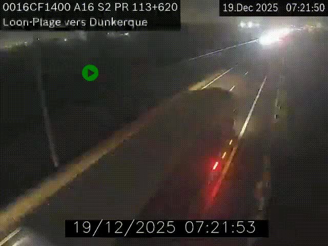 <h2>Webcam autoroute A16 à hauteur de Loon-Plage. Vue orientée vers Dunkerque et la Belgique.</h2>