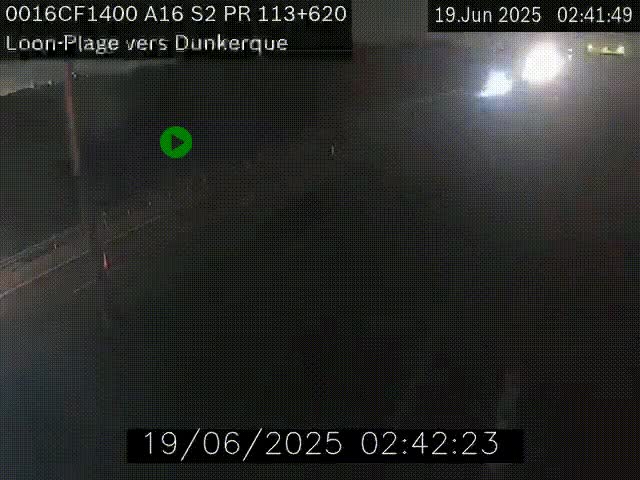 <h2>Webcam autoroute A16 à hauteur de Loon-Plage. Vue orientée vers Dunkerque et la Belgique.</h2>