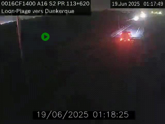 <h2>Webcam autoroute A16 à hauteur de Loon-Plage. Vue orientée vers Dunkerque et la Belgique.</h2>