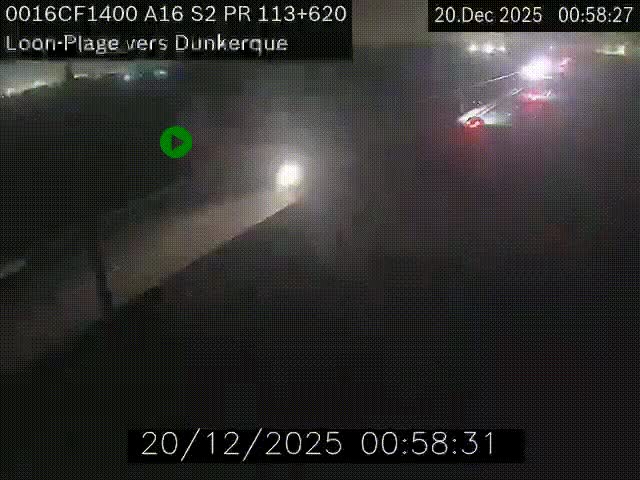 <h2>Webcam autoroute A16 à hauteur de Loon-Plage. Vue orientée vers Dunkerque et la Belgique.</h2>