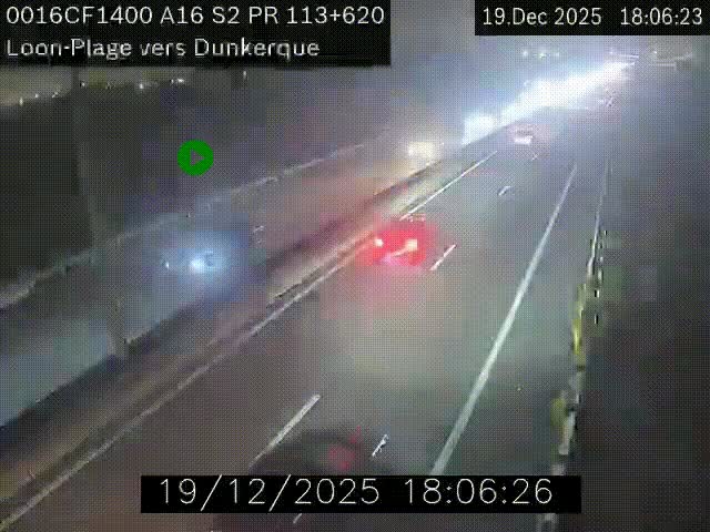 <h2>Webcam autoroute A16 à hauteur de Loon-Plage. Vue orientée vers Dunkerque et la Belgique.</h2>
