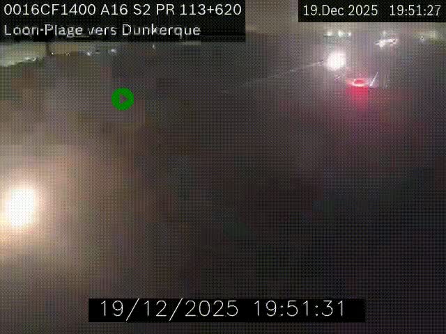 <h2>Webcam autoroute A16 à hauteur de Loon-Plage. Vue orientée vers Dunkerque et la Belgique.</h2>