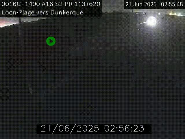 <h2>Webcam autoroute A16 à hauteur de Loon-Plage. Vue orientée vers Dunkerque et la Belgique.</h2>