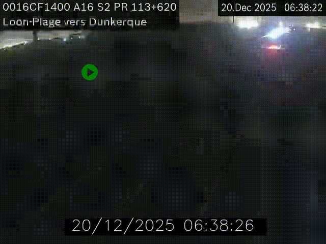 <h2>Webcam autoroute A16 à hauteur de Loon-Plage. Vue orientée vers Dunkerque et la Belgique.</h2>