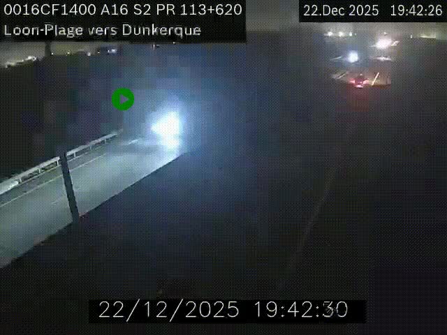 <h2>Webcam autoroute A16 à hauteur de Loon-Plage. Vue orientée vers Dunkerque et la Belgique.</h2>