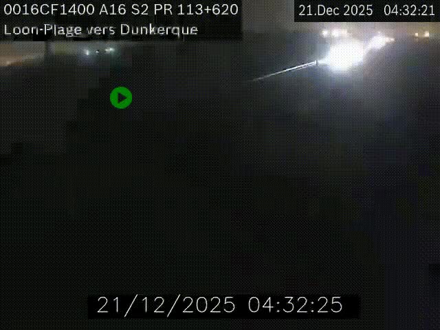 <h2>Webcam autoroute A16 à hauteur de Loon-Plage. Vue orientée vers Dunkerque et la Belgique.</h2>