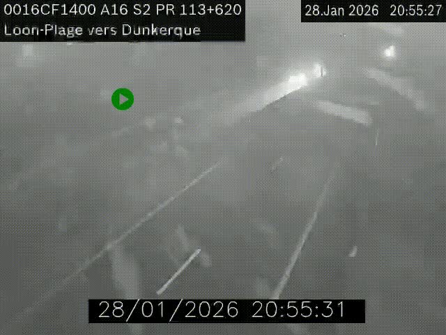<h2>Webcam autoroute A16 à hauteur de Loon-Plage. Vue orientée vers Dunkerque et la Belgique.</h2>