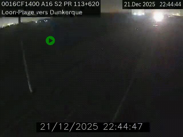 <h2>Webcam autoroute A16 à hauteur de Loon-Plage. Vue orientée vers Dunkerque et la Belgique.</h2>