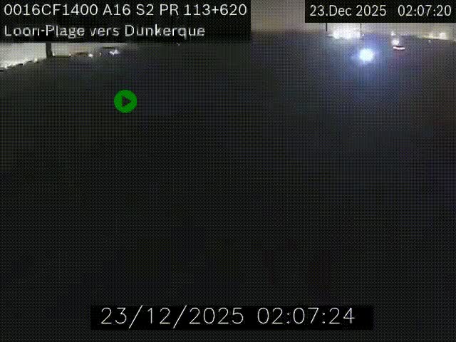 <h2>Webcam autoroute A16 à hauteur de Loon-Plage. Vue orientée vers Dunkerque et la Belgique.</h2>