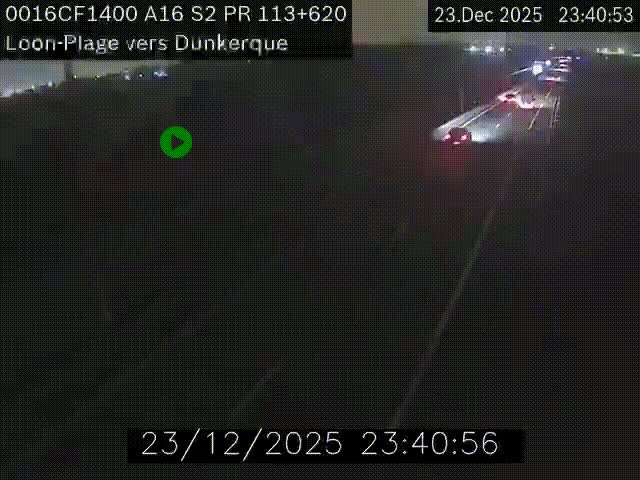 <h2>Webcam autoroute A16 à hauteur de Loon-Plage. Vue orientée vers Dunkerque et la Belgique.</h2>