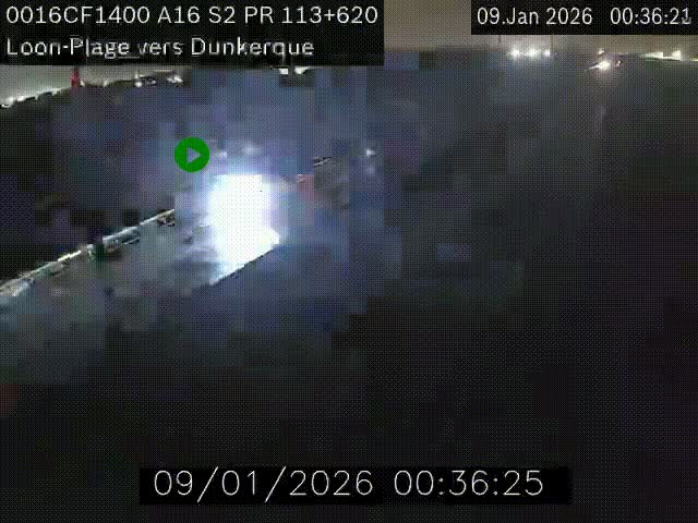 <h2>Webcam autoroute A16 à hauteur de Loon-Plage. Vue orientée vers Dunkerque et la Belgique.</h2>