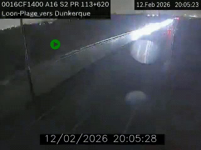 <h2>Webcam autoroute A16 à hauteur de Loon-Plage. Vue orientée vers Dunkerque et la Belgique.</h2>