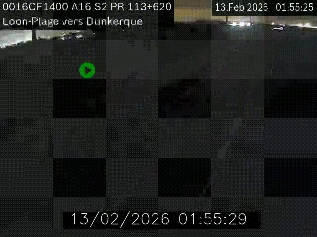 <h2>Webcam autoroute A16 à hauteur de Loon-Plage. Vue orientée vers Dunkerque et la Belgique.</h2>