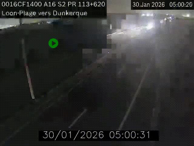 <h2>Webcam autoroute A16 à hauteur de Loon-Plage. Vue orientée vers Dunkerque et la Belgique.</h2>