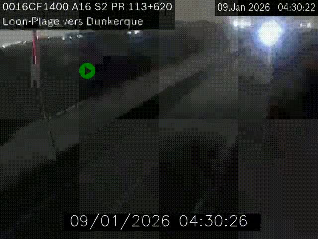 <h2>Webcam autoroute A16 à hauteur de Loon-Plage. Vue orientée vers Dunkerque et la Belgique.</h2>