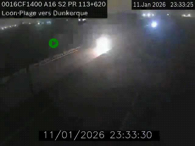 <h2>Webcam autoroute A16 à hauteur de Loon-Plage. Vue orientée vers Dunkerque et la Belgique.</h2>