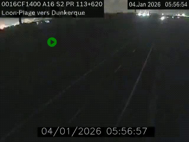 <h2>Webcam autoroute A16 à hauteur de Loon-Plage. Vue orientée vers Dunkerque et la Belgique.</h2>