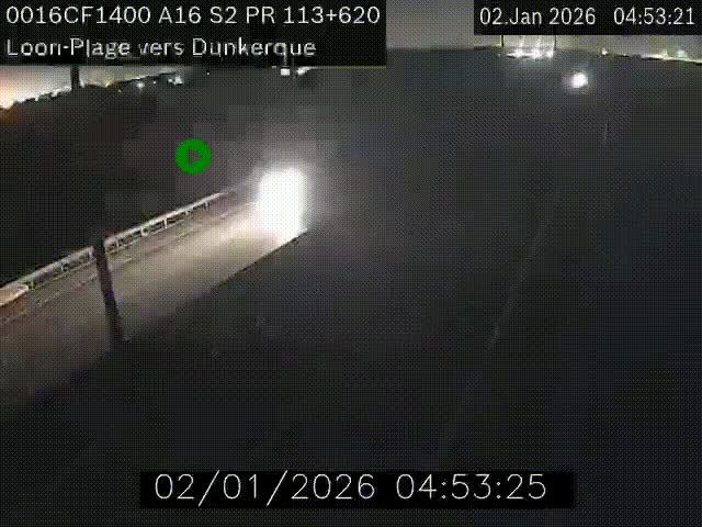 <h2>Webcam autoroute A16 à hauteur de Loon-Plage. Vue orientée vers Dunkerque et la Belgique.</h2>