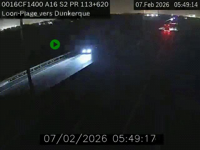 <h2>Webcam autoroute A16 à hauteur de Loon-Plage. Vue orientée vers Dunkerque et la Belgique.</h2>