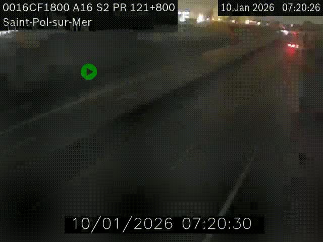 <h2>Webcam autoroute A16 à proximité de Dunkerque, à hauteur de la sortie Saint-Pol-sur-Mer. Vue orientée vers Calais</h2>