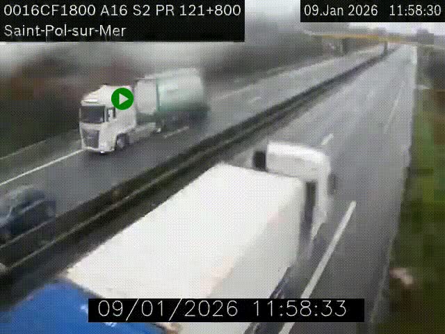 <h2>Webcam autoroute A16 à proximité de Dunkerque, à hauteur de la sortie Saint-Pol-sur-Mer. Vue orientée vers Calais</h2>