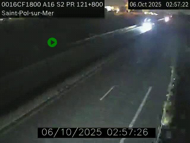 <h2>Webcam autoroute A16 à proximité de Dunkerque, à hauteur de la sortie Saint-Pol-sur-Mer. Vue orientée vers Calais</h2>