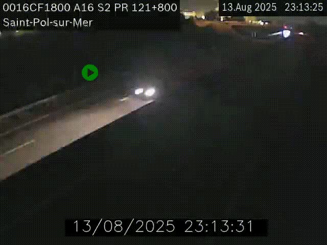 <h2>Webcam autoroute A16 à proximité de Dunkerque, à hauteur de la sortie Saint-Pol-sur-Mer. Vue orientée vers Calais</h2>