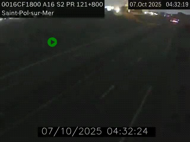 <h2>Webcam autoroute A16 à proximité de Dunkerque, à hauteur de la sortie Saint-Pol-sur-Mer. Vue orientée vers Calais</h2>