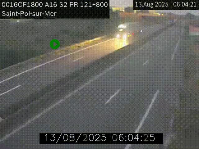<h2>Webcam autoroute A16 à proximité de Dunkerque, à hauteur de la sortie Saint-Pol-sur-Mer. Vue orientée vers Calais</h2>