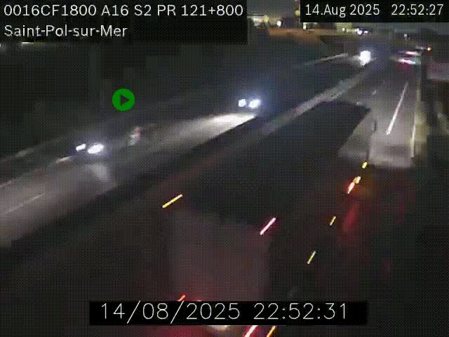 <h2>Webcam autoroute A16 à proximité de Dunkerque, à hauteur de la sortie Saint-Pol-sur-Mer. Vue orientée vers Calais</h2>
