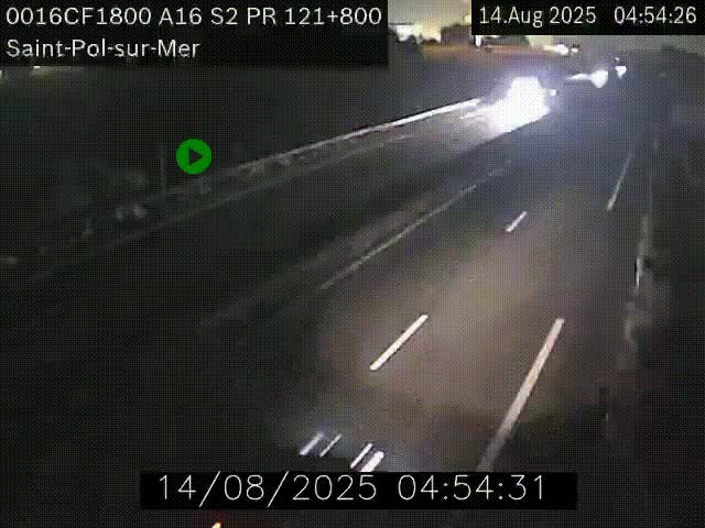 <h2>Webcam autoroute A16 à proximité de Dunkerque, à hauteur de la sortie Saint-Pol-sur-Mer. Vue orientée vers Calais</h2>
