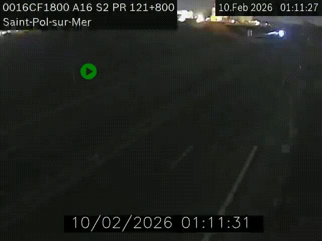 <h2>Webcam autoroute A16 à proximité de Dunkerque, à hauteur de la sortie Saint-Pol-sur-Mer. Vue orientée vers Calais</h2>